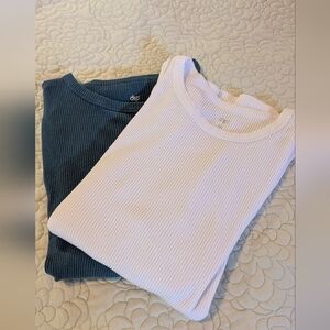 Dip Set Of 2 Ribbed Tees. Size 3X